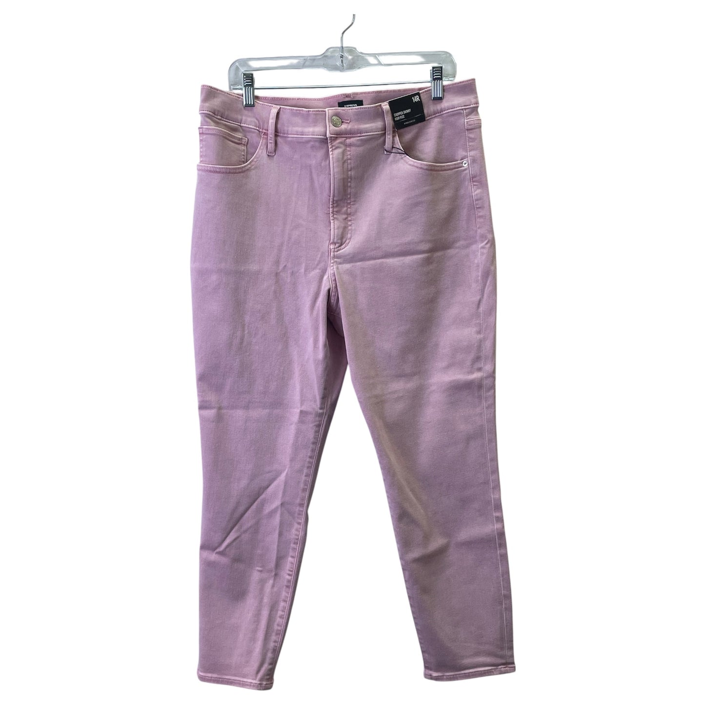 Jeans Skinny By Express In Pink Denim, Size:14