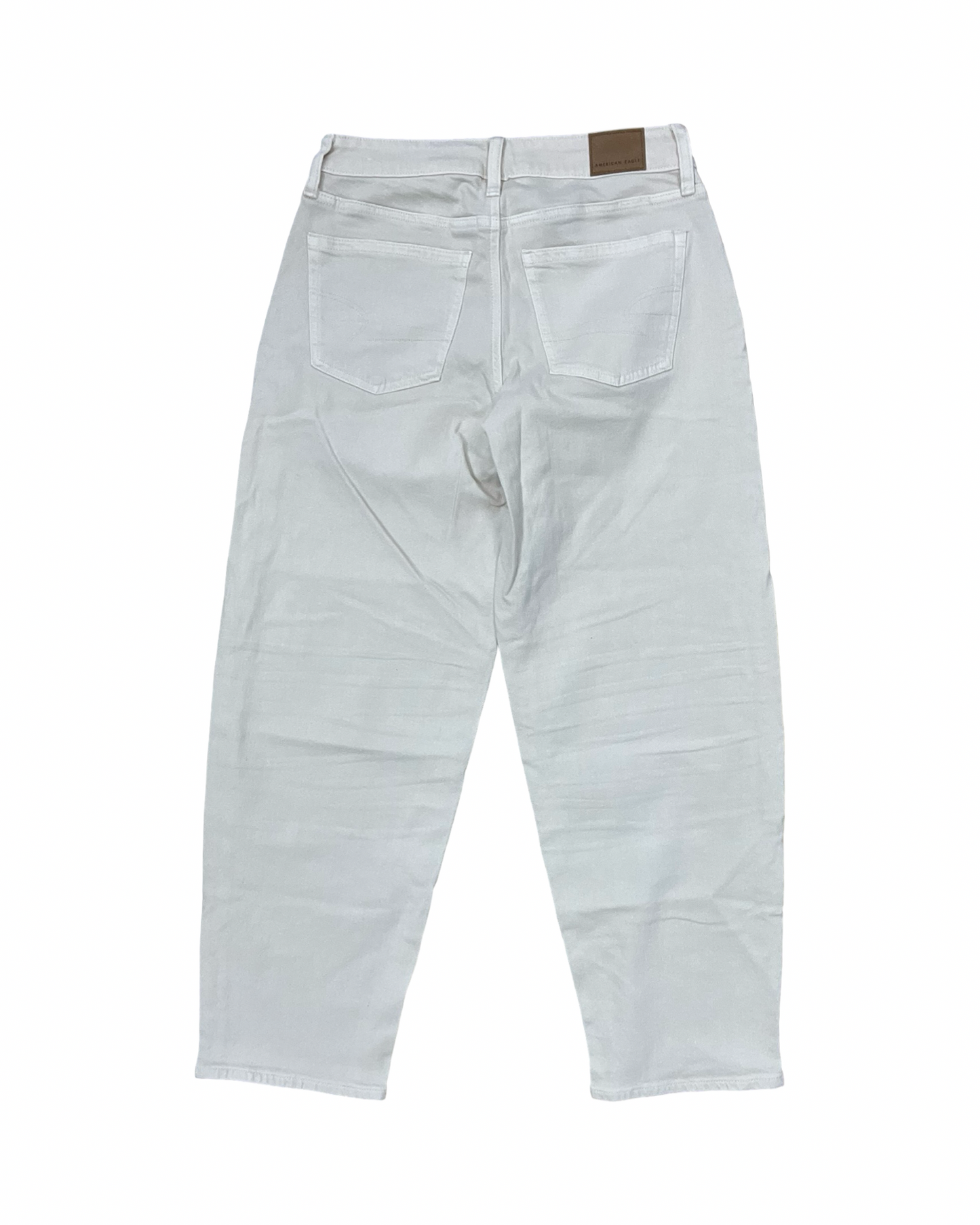 Jeans Boyfriend By American Eagle In Cream Denim, Size:0