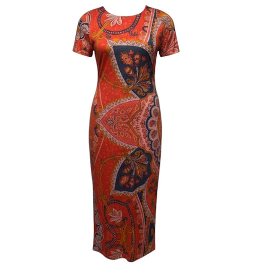 Giannina Knit Midi Dress By Farm Rio In Multi-colored, Size: M