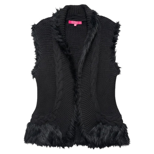 Trinette Vest Designer By Lilly Pulitzer In Black, Size: M