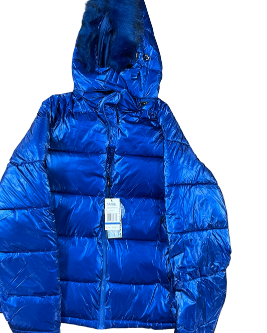 Coat Parka By Clothes Mentor In Blue, Size:2X