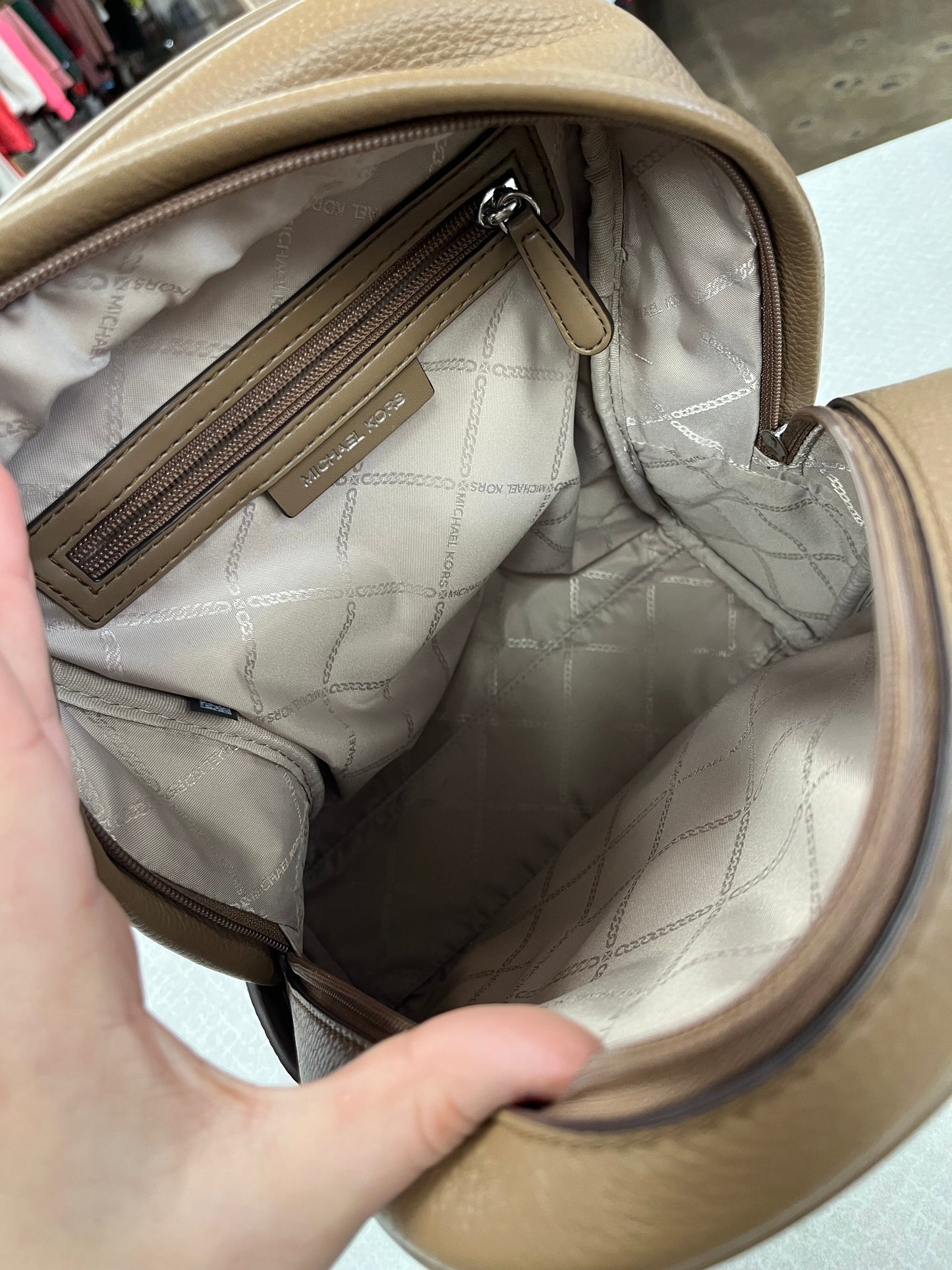 Backpack Designer By Michael Kors In Brown, Size:Medium