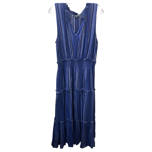 Dress Casual Maxi By Rails In Blue & White, Size:Xxl