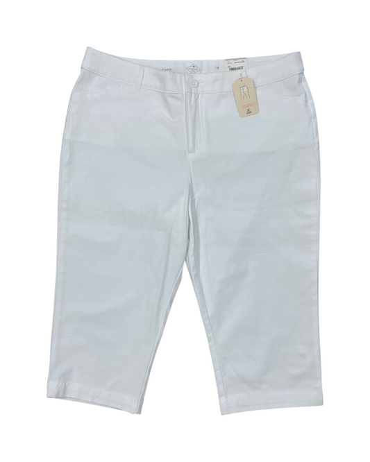 Pants Cropped By St Johns Bay In White, Size:18
