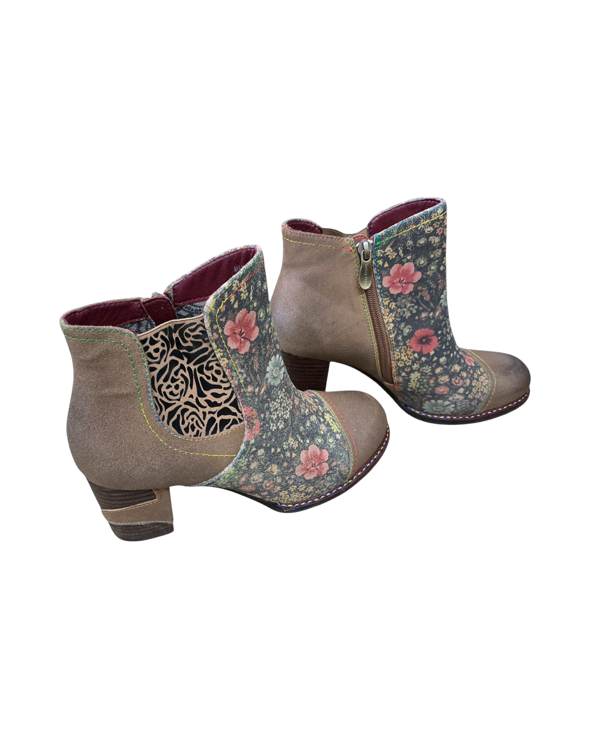 Boots Ankle Heels By Spring Step In Brown, Size:8.5