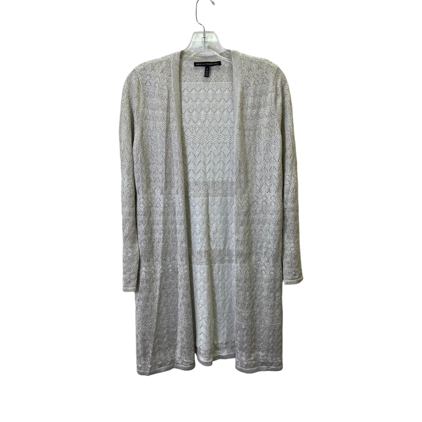 Sweater Cardigan By White House Black Market In Silver, Size:S