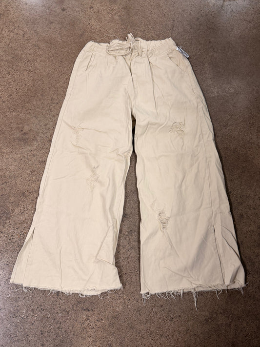 Pants Wide Leg By Pol In Tan, Size:M