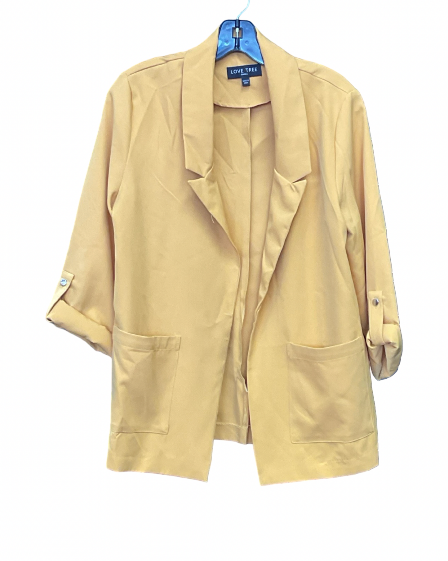 Blazer By Love Tree In Gold, Size:S