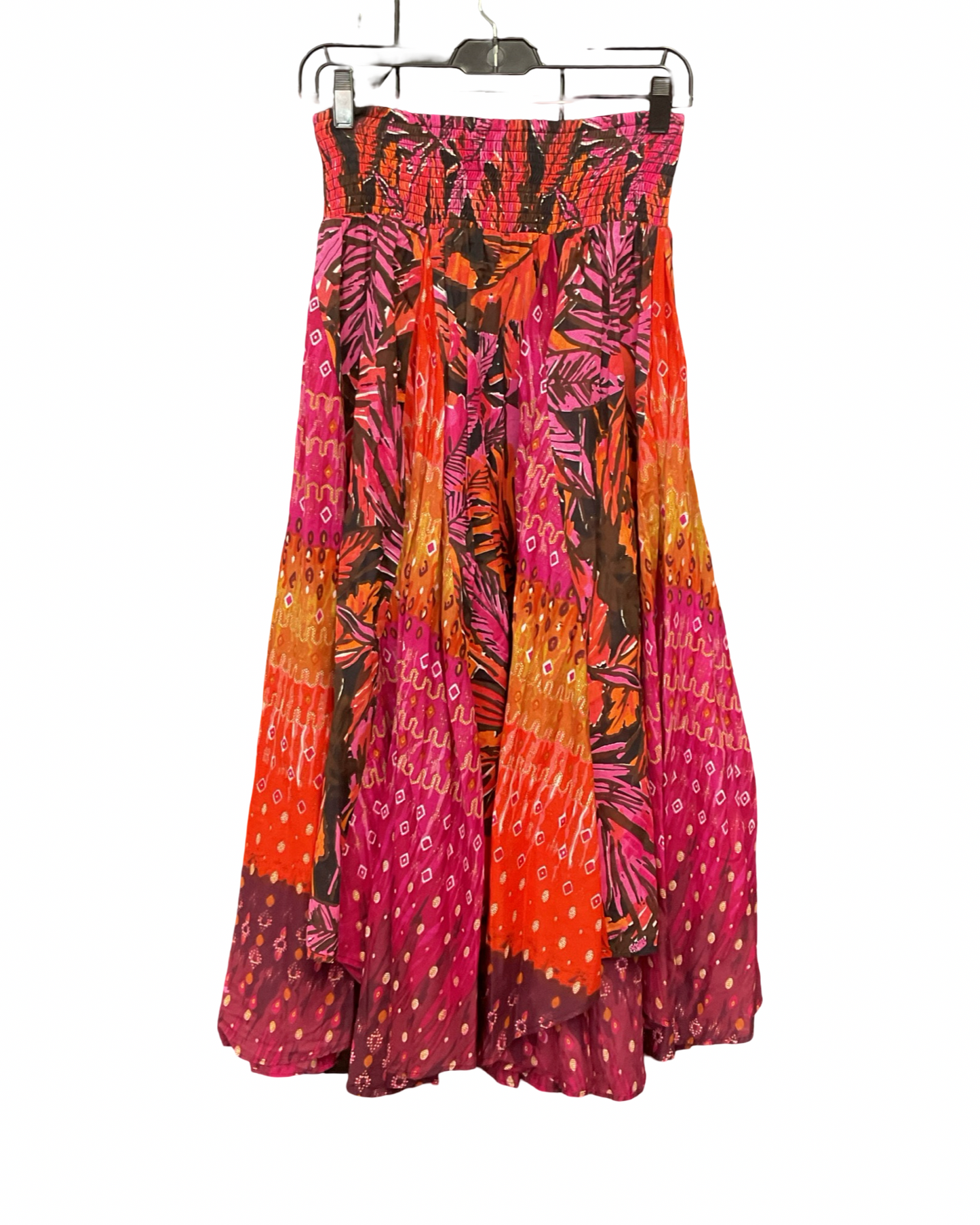 Skirt Maxi By Chelsea And Theodore In Orange & Pink, Size:S