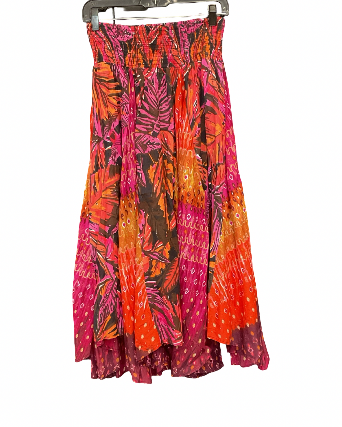 Skirt Maxi By Chelsea And Theodore In Orange & Pink, Size:S
