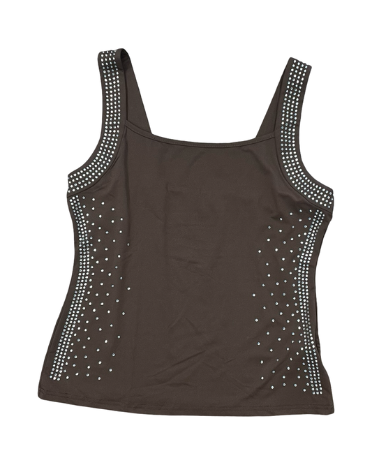 Top Sleeveless By Chicme In Brown, Size:Xl