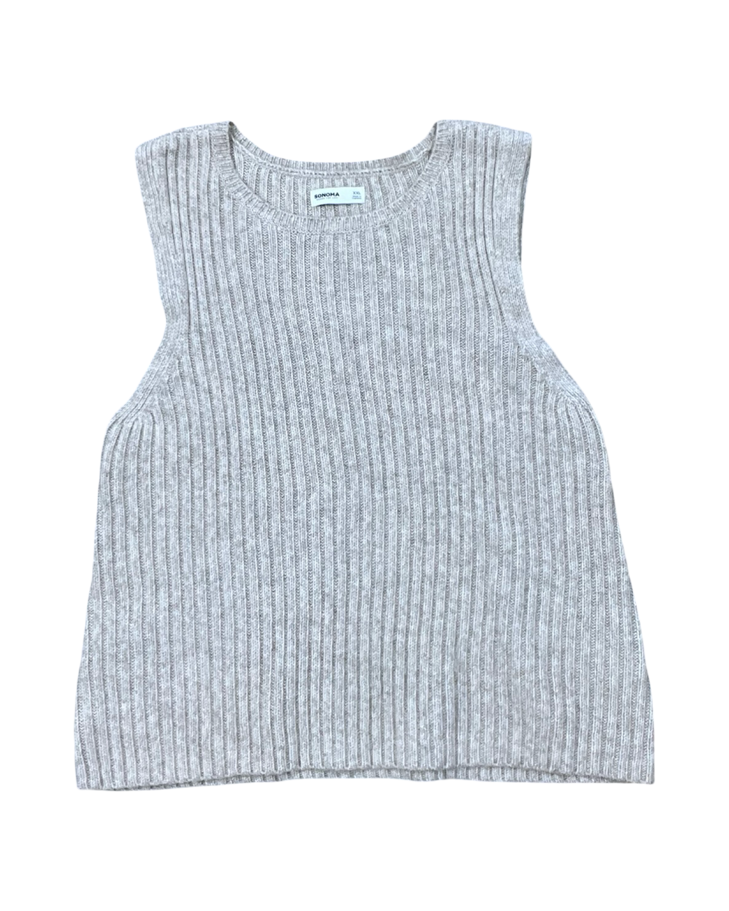 Top Sleeveless By Sonoma In Tan, Size:1X