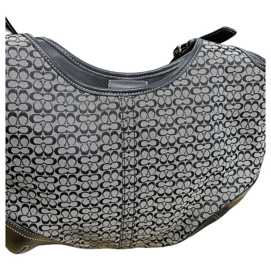 Handbag Designer By Coach In Black & Grey, Size:Medium