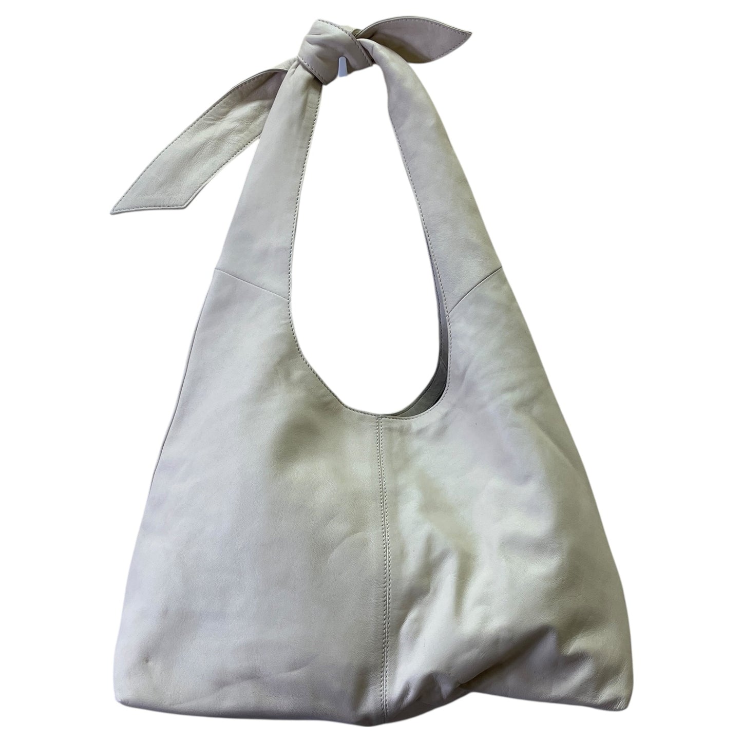 Handbag Leather By Vince Camuto In Cream, Size:Large