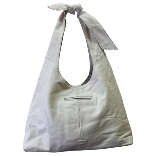 Handbag Leather By Vince Camuto In Cream, Size:Large