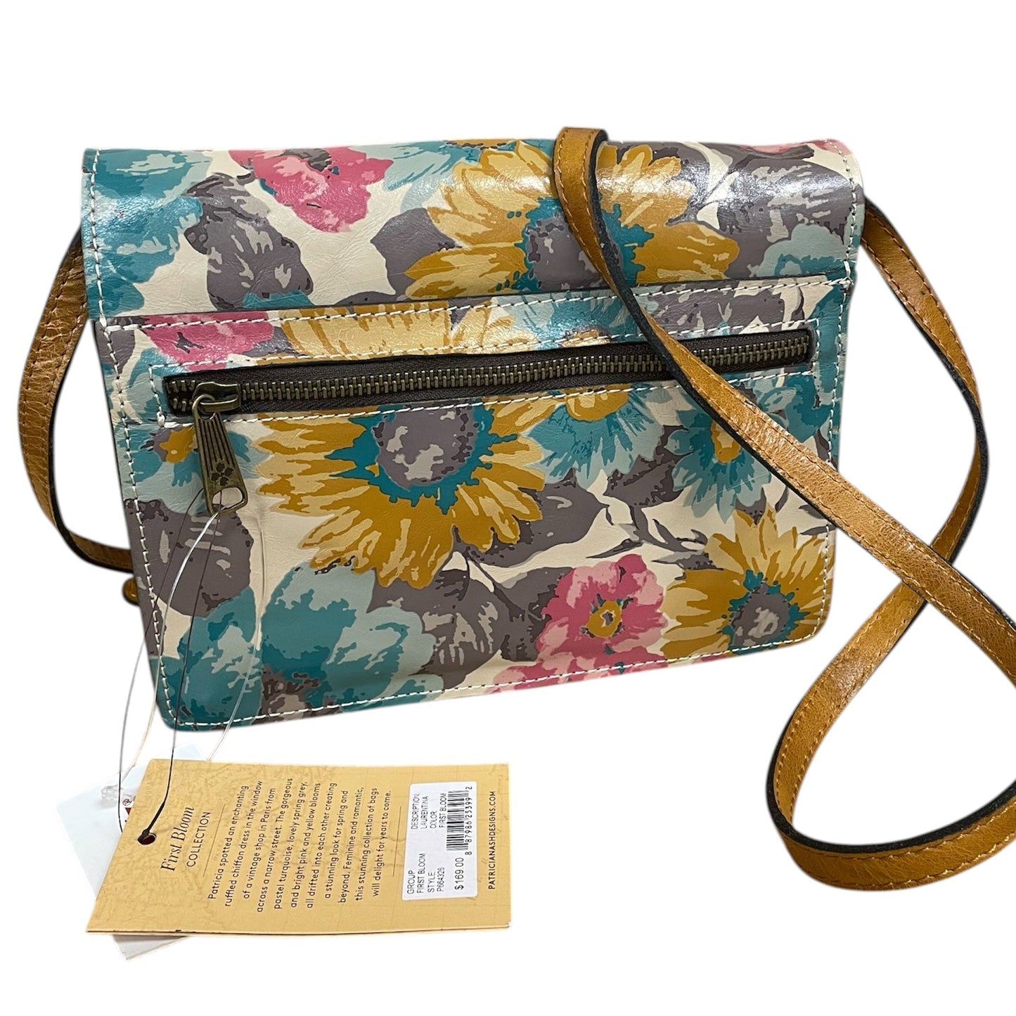 Crossbody Designer By Patricia Nash In Floral Print, Size:Small