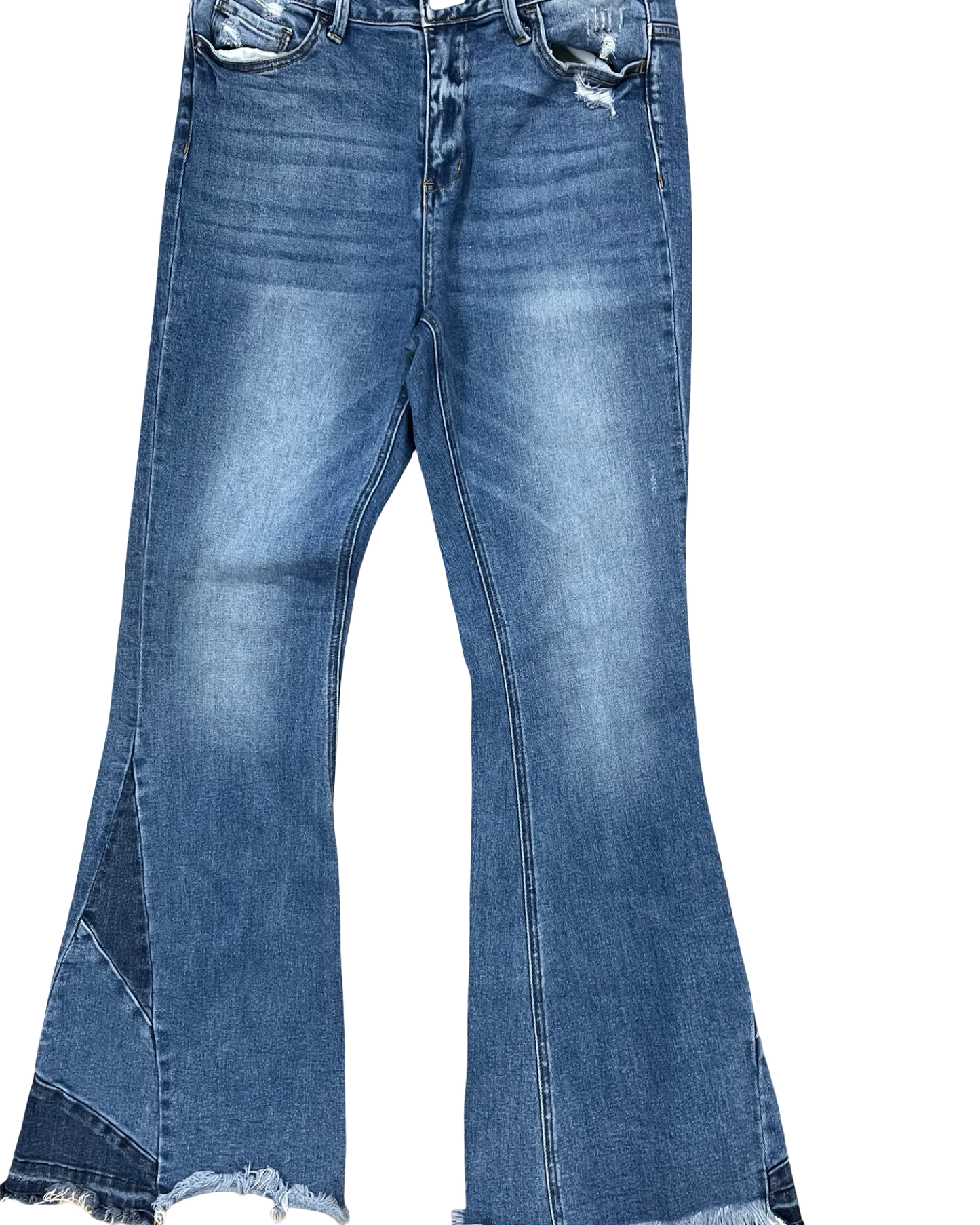 Jeans Flared By Vervet In Blue Denim, Size:12