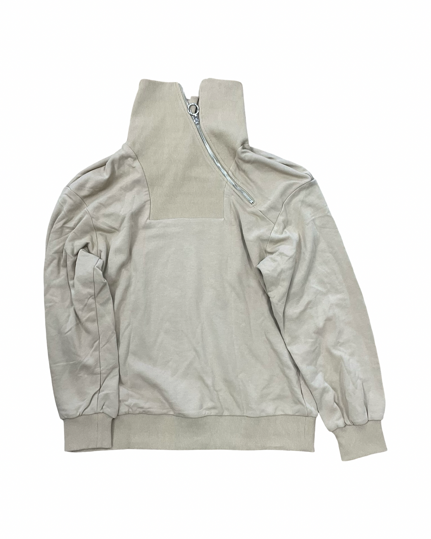Sweatshirt Collar By Clothes Mentor In Tan, Size:S