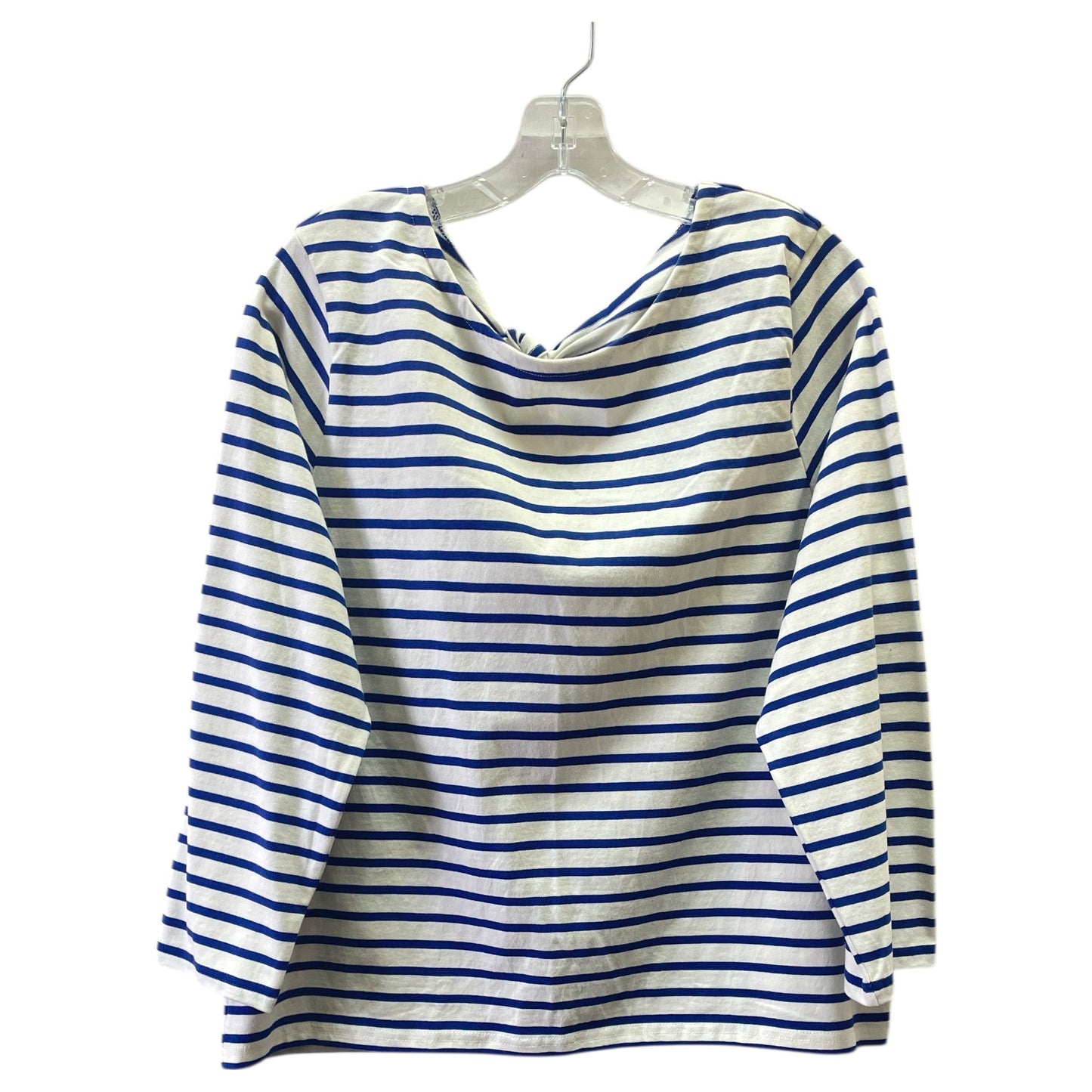 Top Long Sleeve By J. Crew In Blue & White, Size: Xl