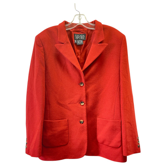 Blazer Designer By Escada In Red, Size:S