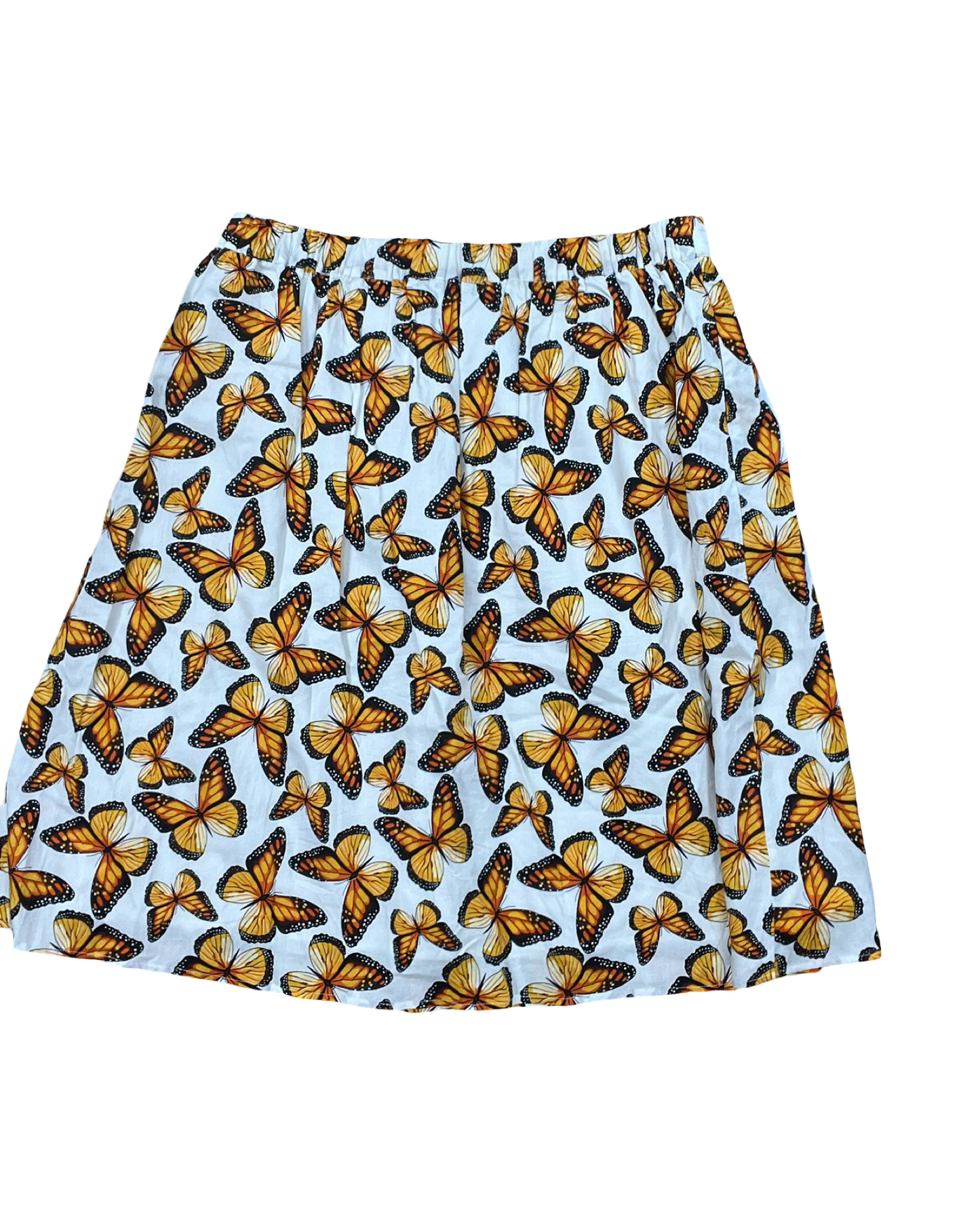 Skirt Midi By Modcloth In Orange & Yellow, Size:L