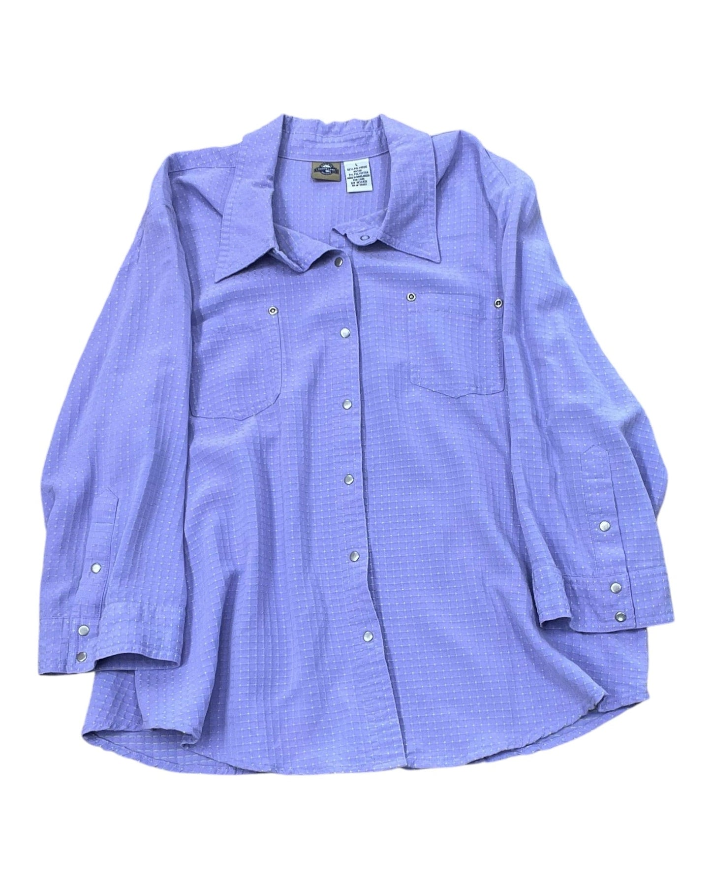 Blouse 3/4 Sleeve By Clothes Mentor In Purple, Size:L
