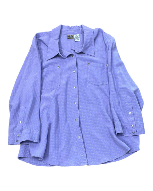 Blouse 3/4 Sleeve By Clothes Mentor In Purple, Size:L