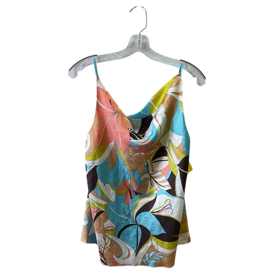 Top Sleeveless By Ake In Blue & Brown, Size:M