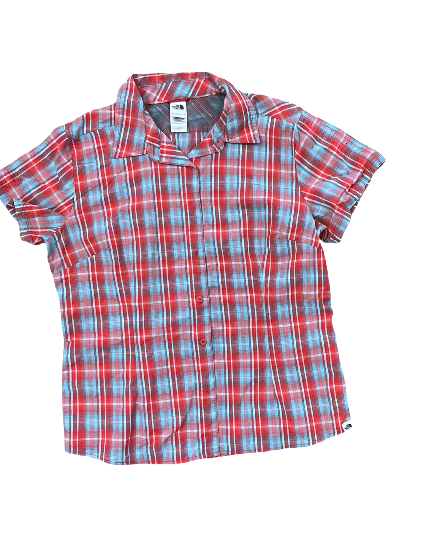 Blouse Ss By The North Face In Blue & Red, Size:Xl