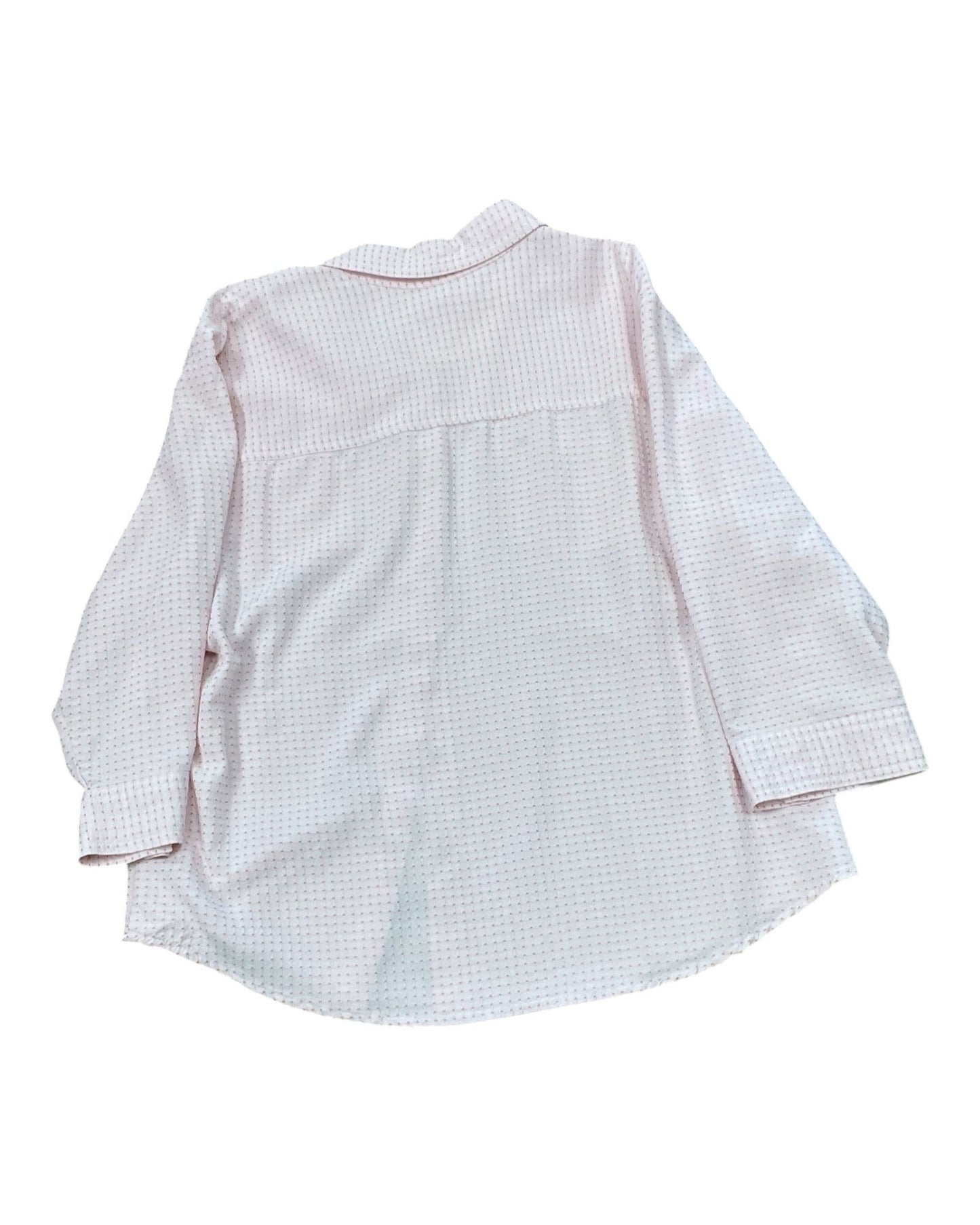 Blouse 3/4 Sleeve By Clothes Mentor In Pink, Size:L