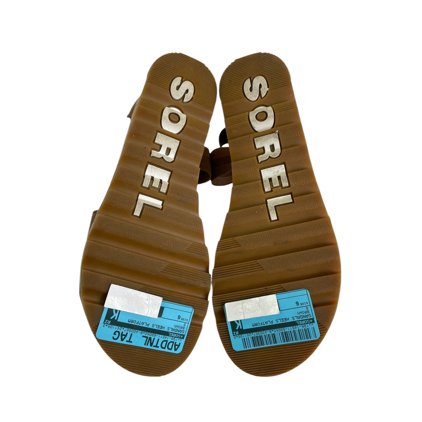 Sandals Heels Platform By Sorel In Brown, Size:6