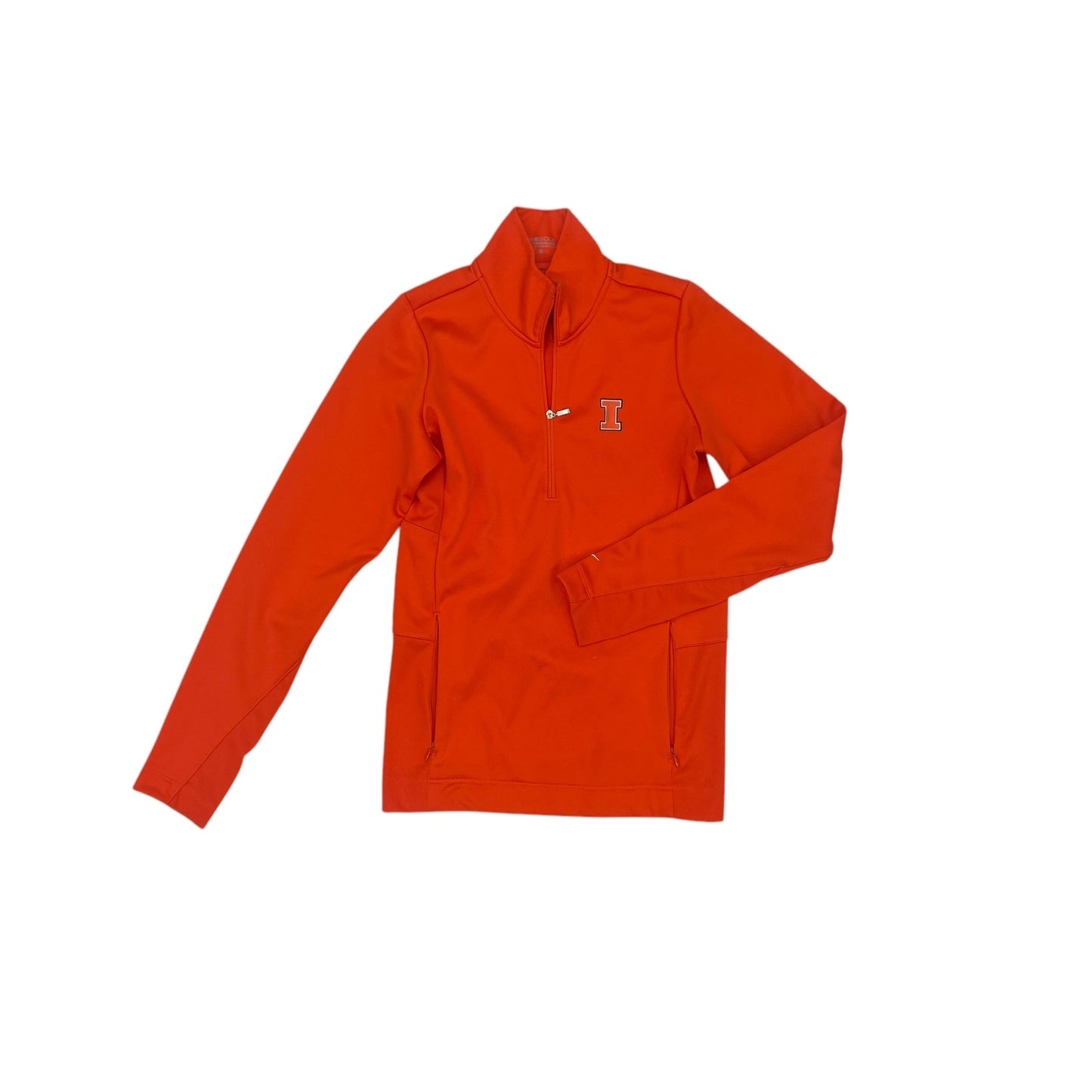 Athletic Top Ls Collar By Nike Apparel In Orange, Size:S