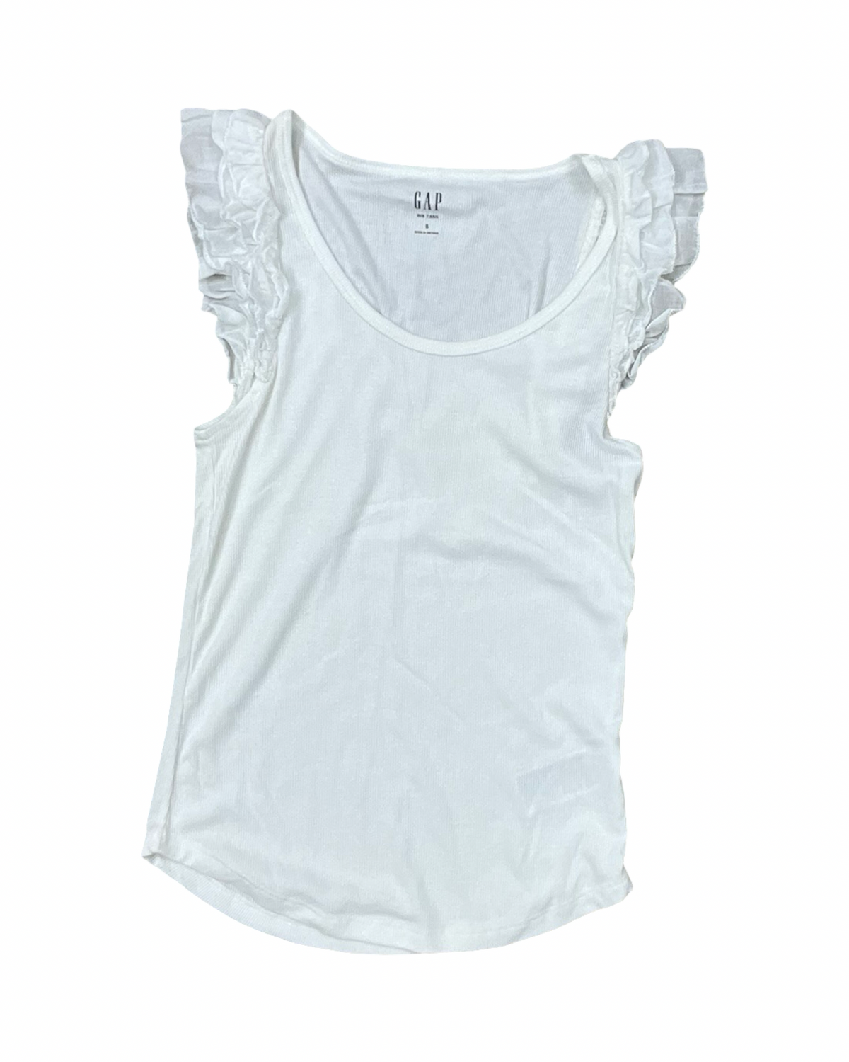 Top Sleeveless By Gap In White, Size:S