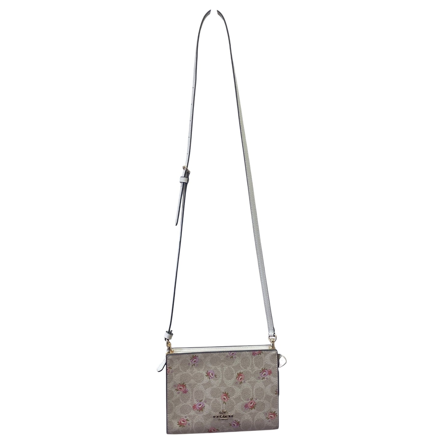 Crossbody Designer By Coach In Floral Print, Size:Small
