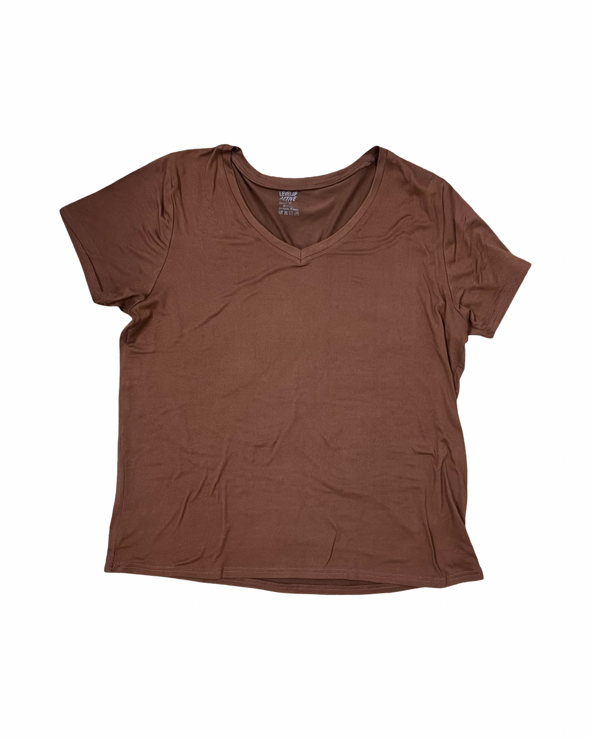 Top Ss Basic By Clothes Mentor In Brown, Size:1X