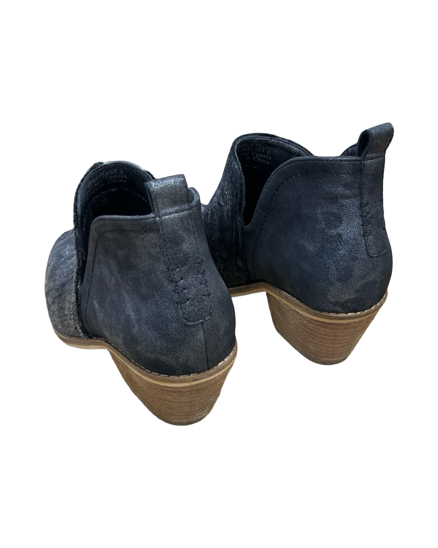 Shoes Heels Block By Corkys In Black & Silver, Size:9