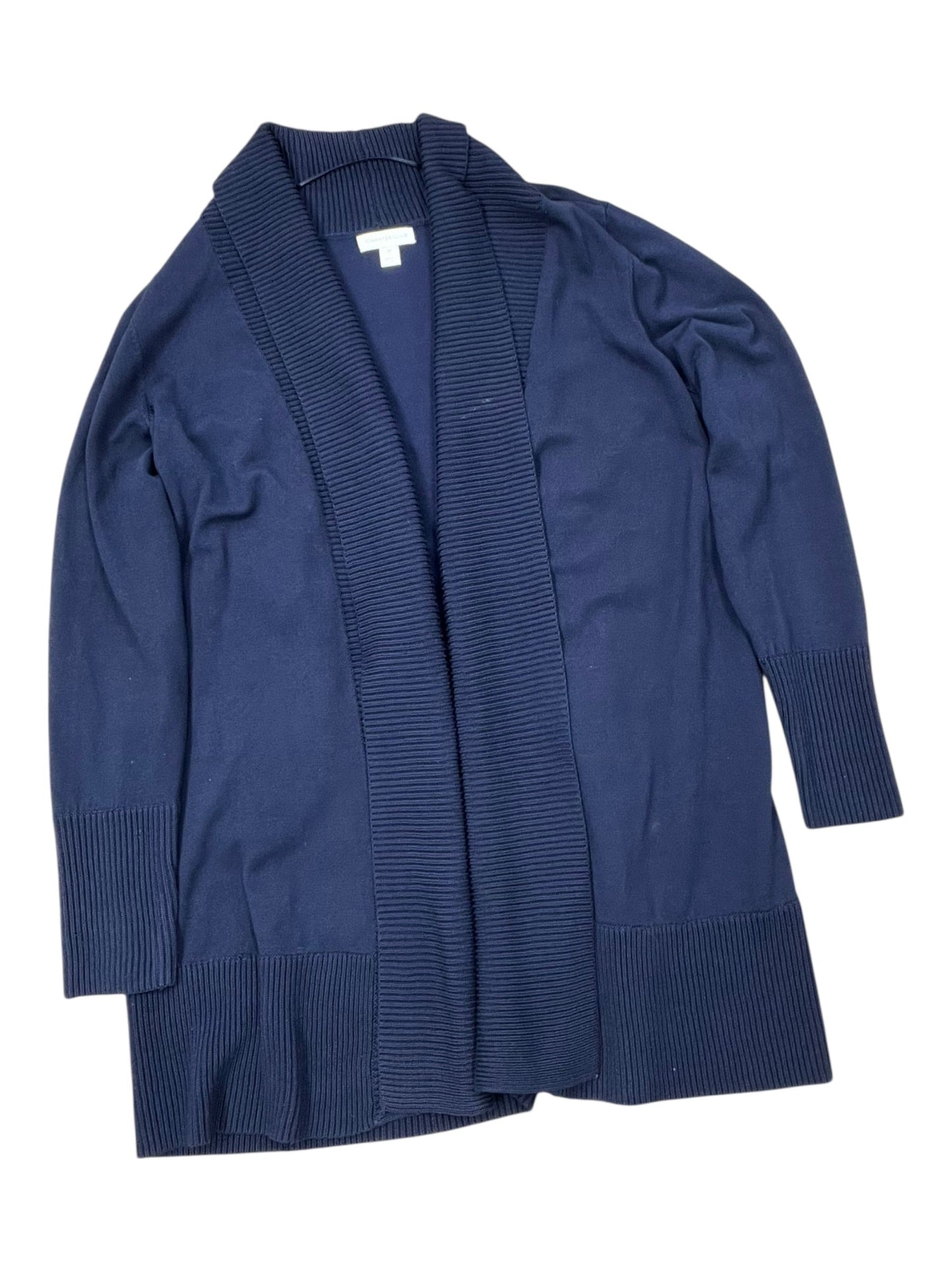 Sweater Cardigan By Charter Club In Nautical Print, Size:Xl