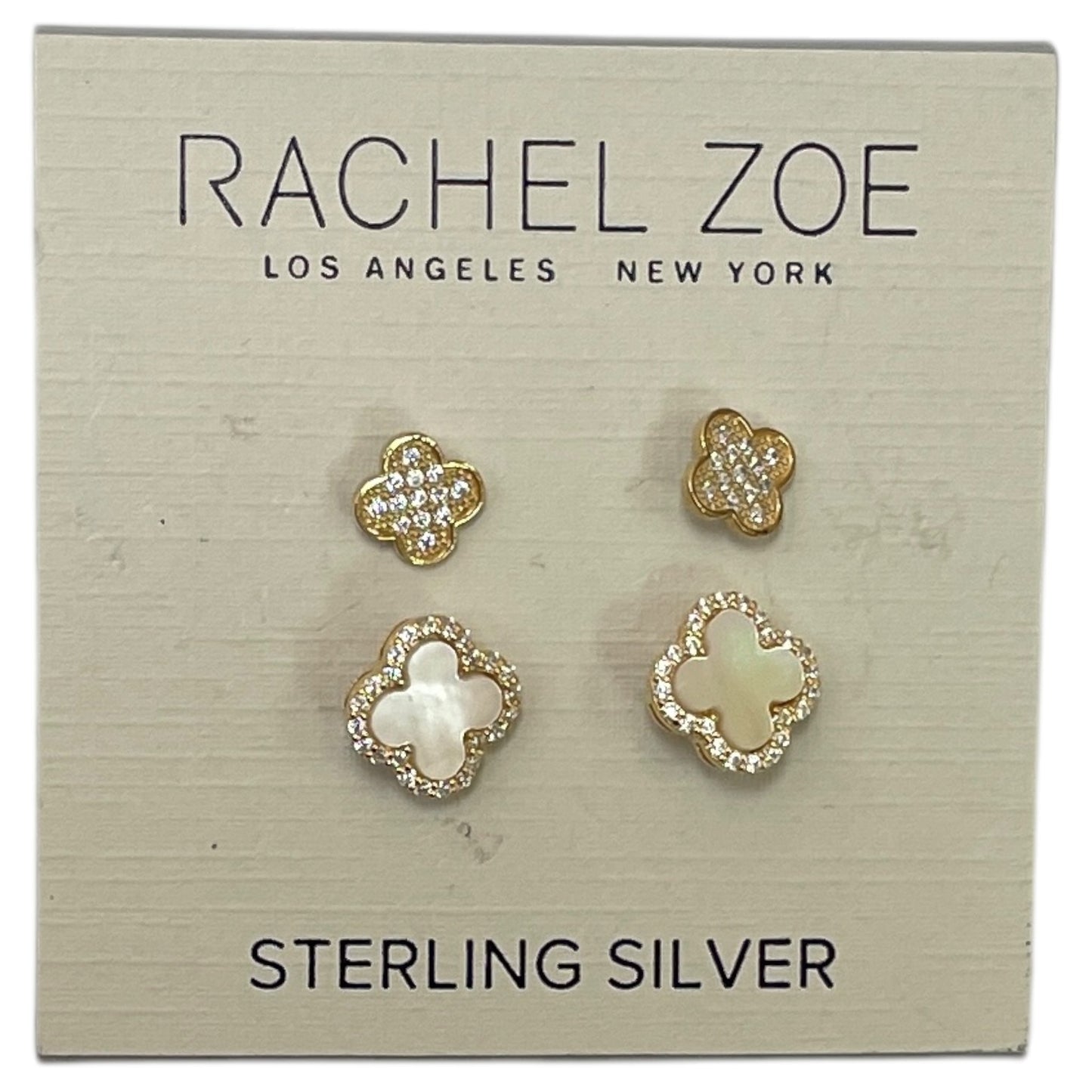Earrings Sterling Silver By Rachel Zoe In Gold, Size:02 Piece Set