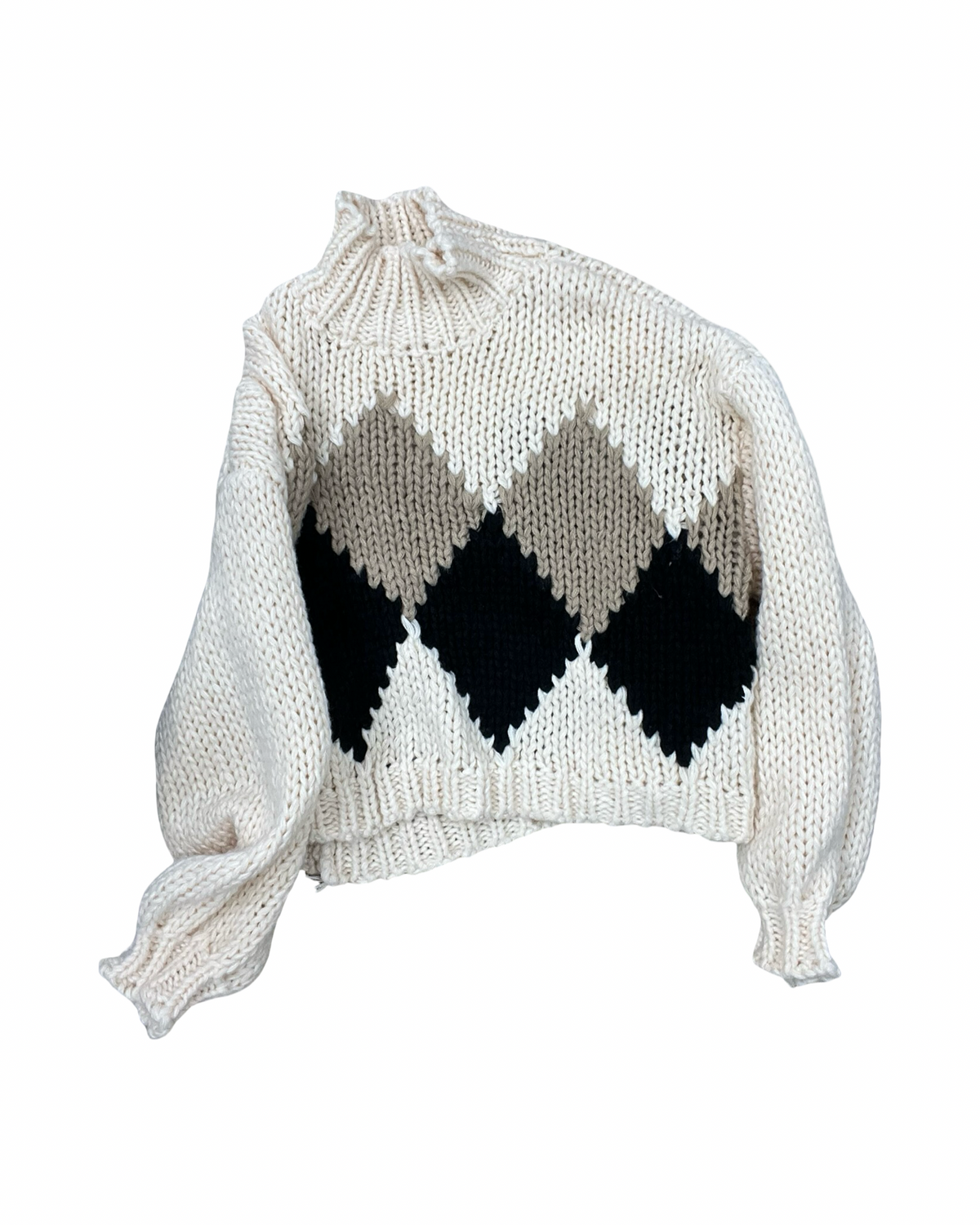 Sweater By Bibi In Cream & Tan, Size:Xl