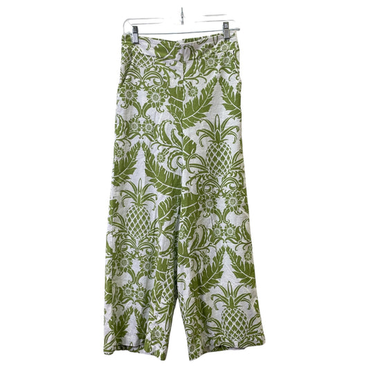 Pants Linen By Rachel Zoe In Green & White, Size:6