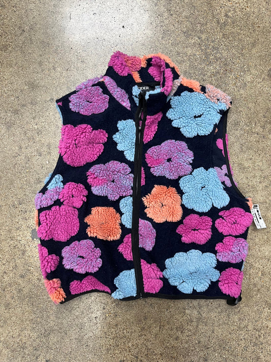 Vest Faux Fur & Sherpa By Cider In Blue & Purple, Size:Xl