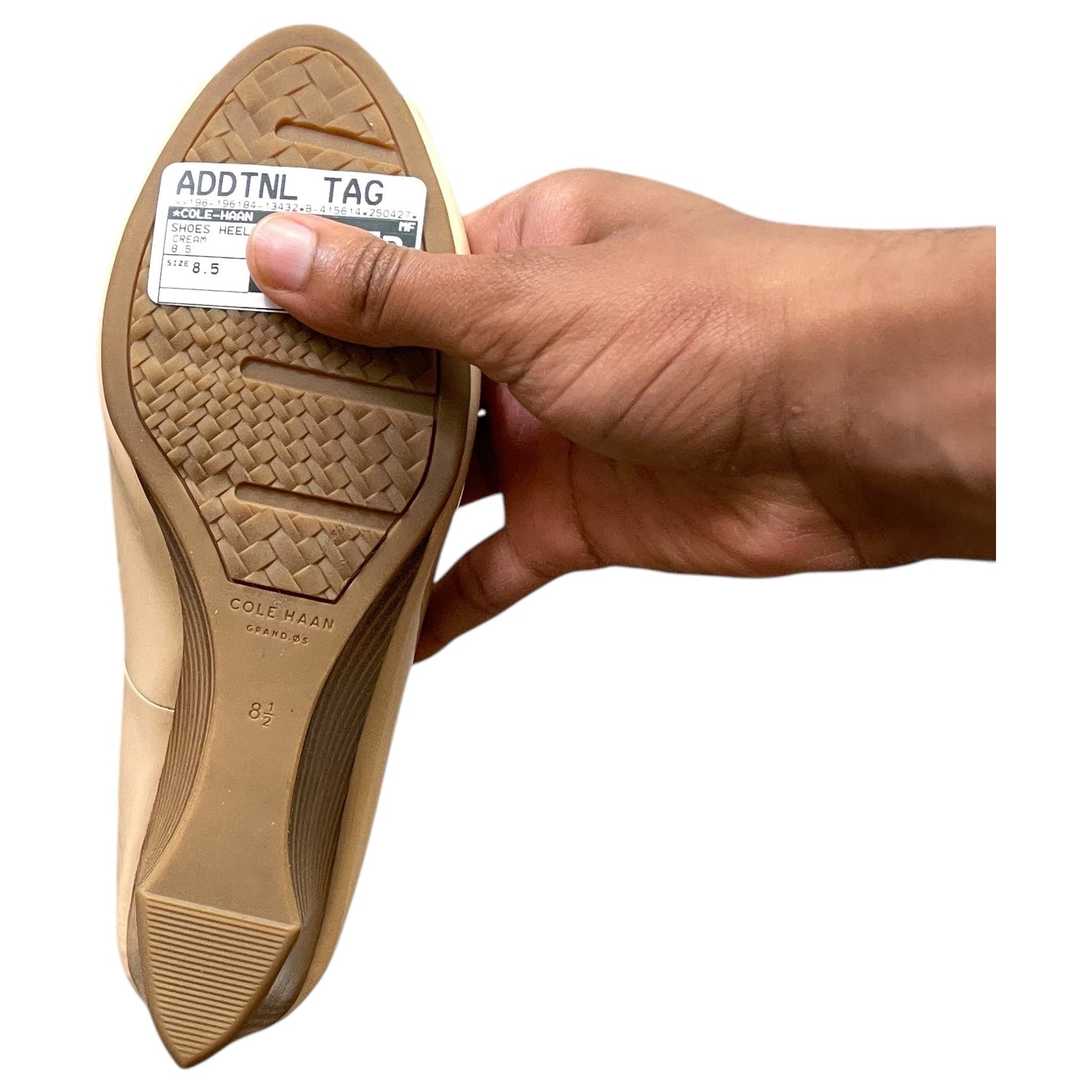 Shoes Heels Wedge By Cole-Haan In Cream, Size:8.5