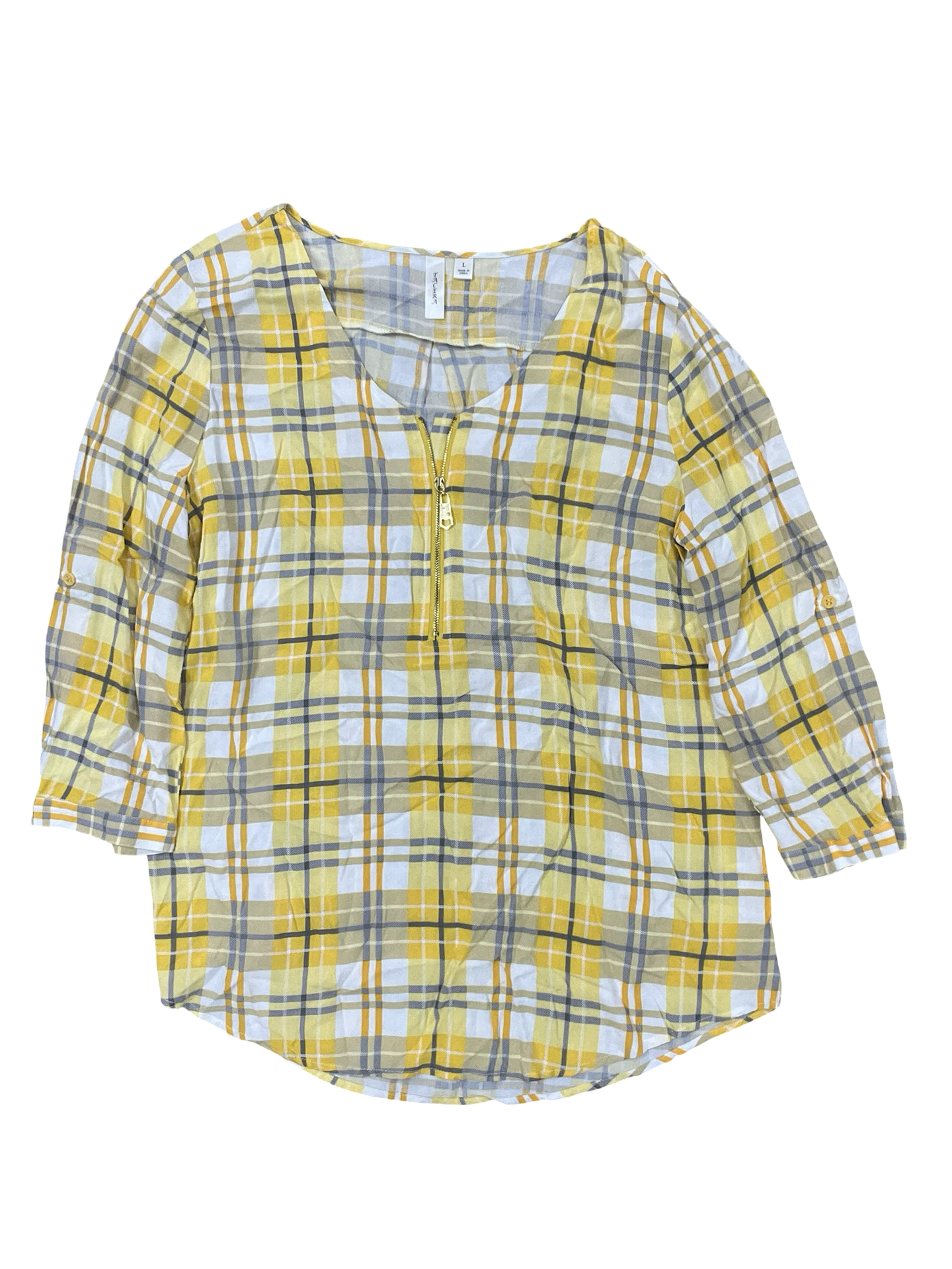 Top Ls By Tacera In Yellow, Size:L