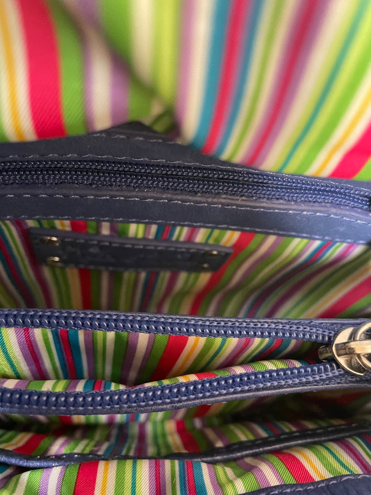 Crossbody Leather By Kate Landry In Blue, Size:Small