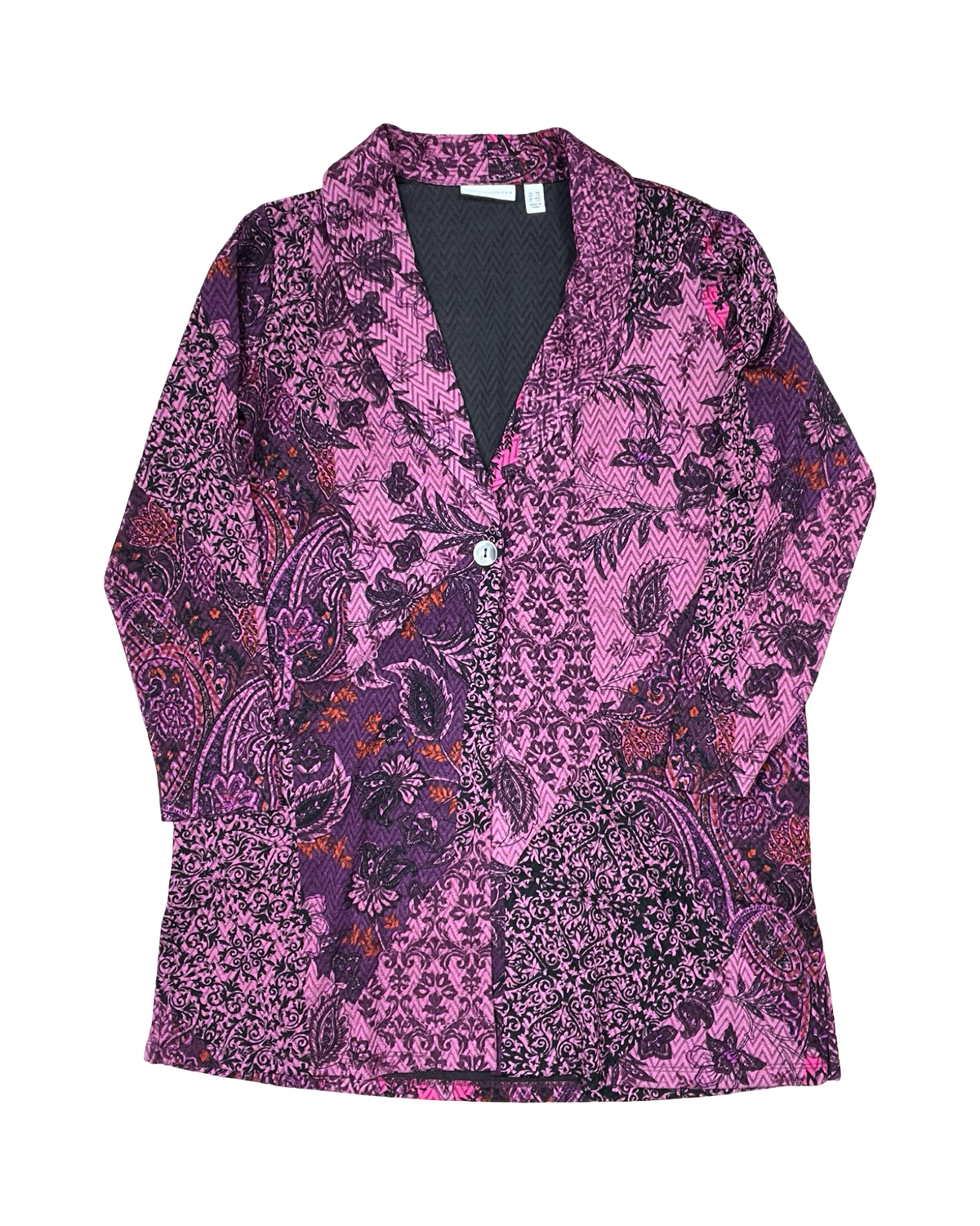 Blazer By Susan Graver In Purple, Size:Mp
