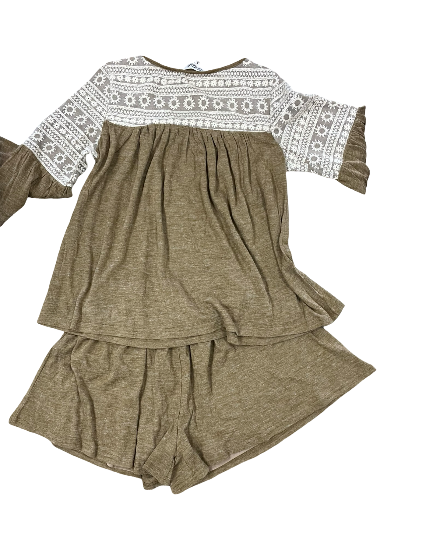 Lounge Set Shorts By Listicle In Tan, Size:S