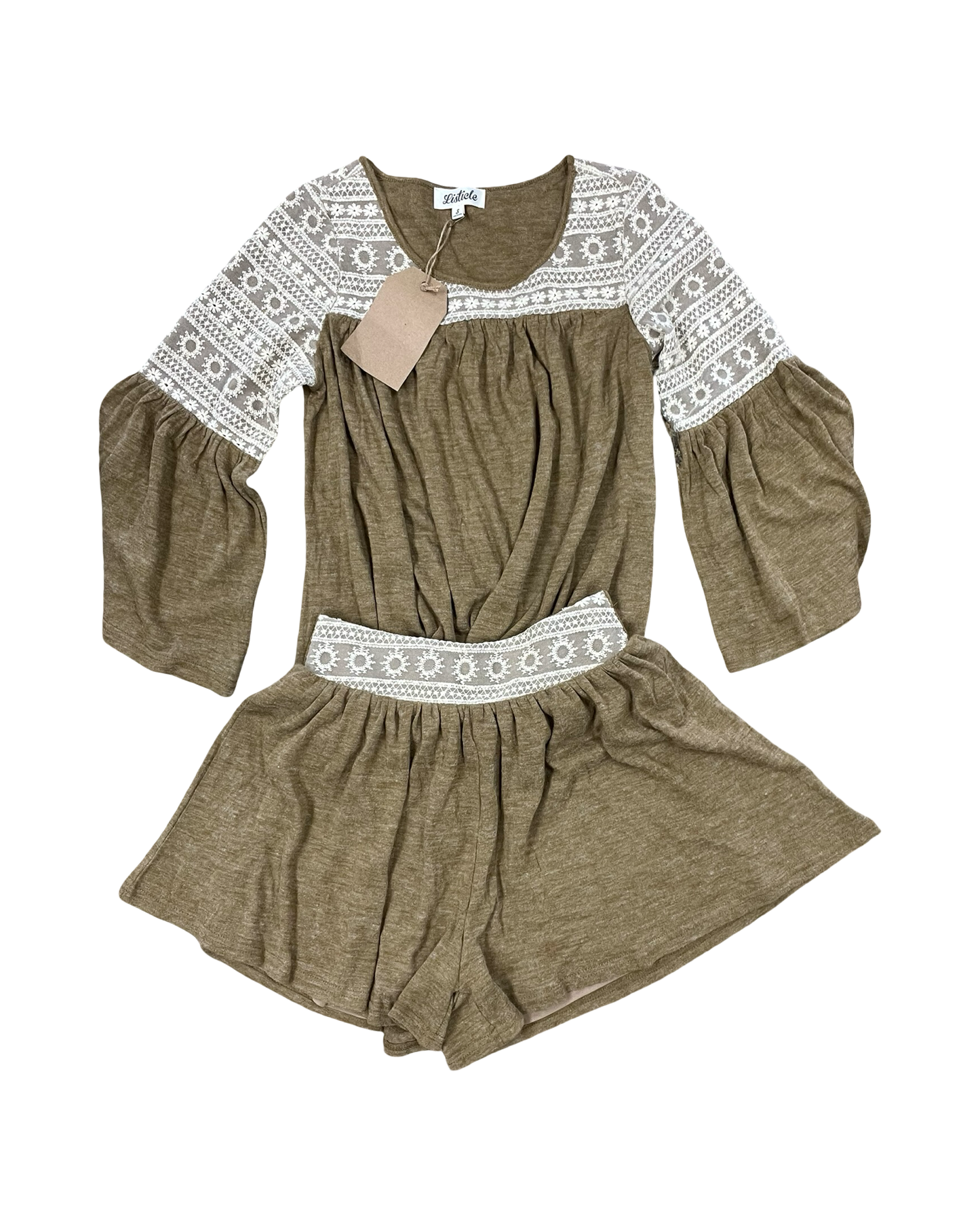 Lounge Set Shorts By Listicle In Tan, Size:S