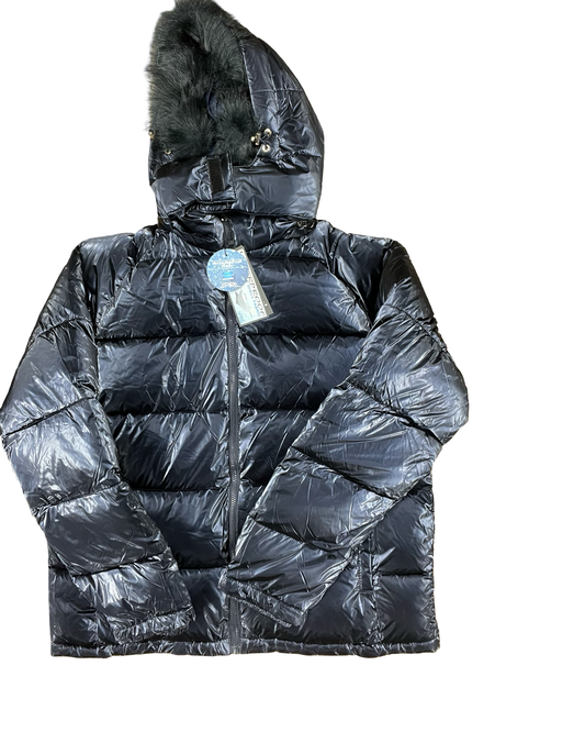Coat Parka By Clothes Mentor In Navy, Size:L