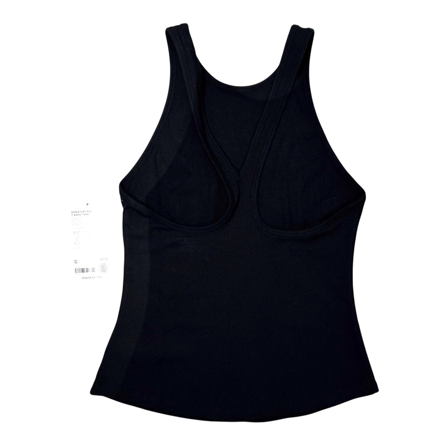 Signature Rib Y-Back Athletic Tank By Athleta In Black, Size: S