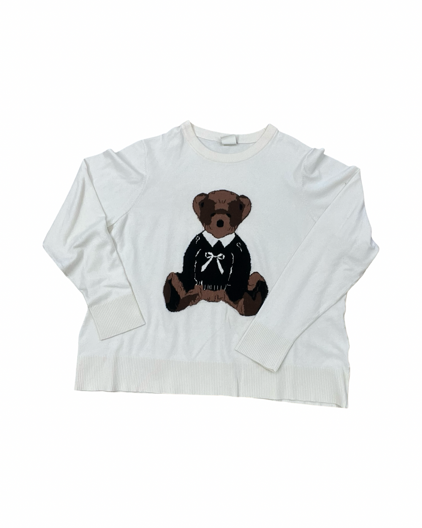 Sweater By Clothes Mentor In Cream, Size:1X
